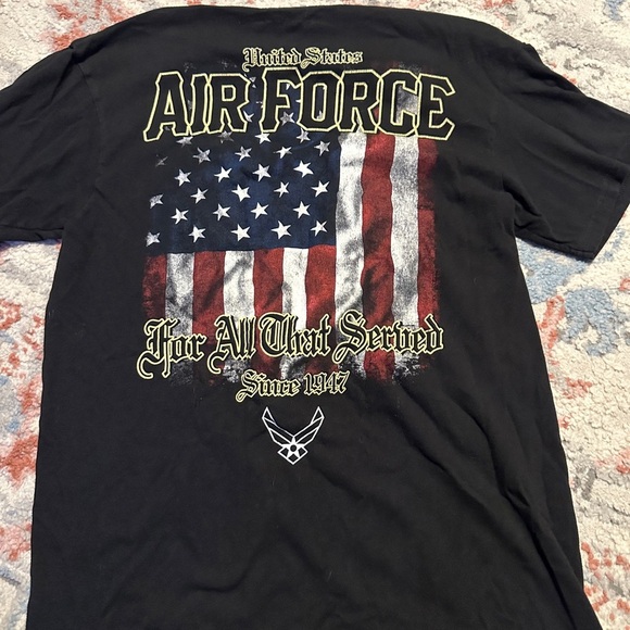 Black Air Force Men's T-Shirt - Picture 4 of 5